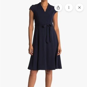 Sharangano Navy Blue Dress